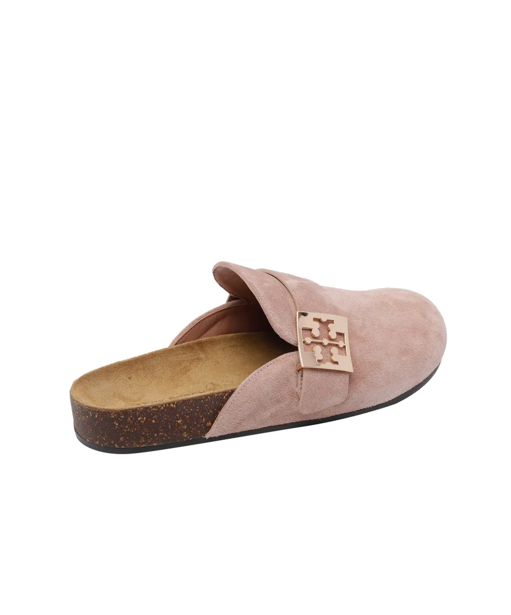Mellow Metal-Logo Suede Mules