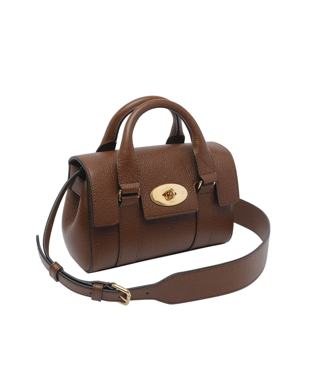 Mulberry Logo Engraved Foldover Top Tote Bag