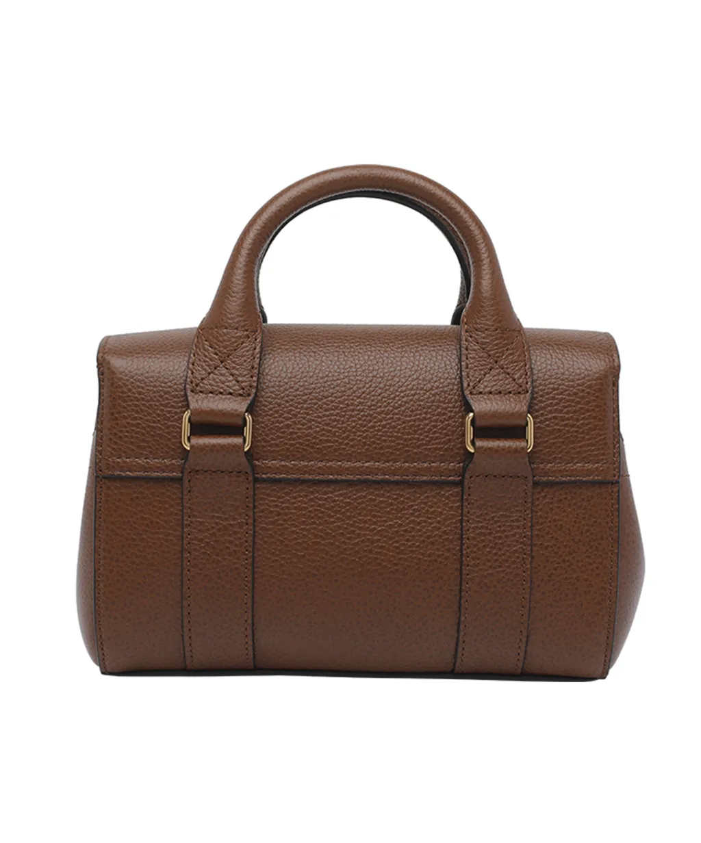 Mulberry Logo Engraved Foldover Top Tote Bag