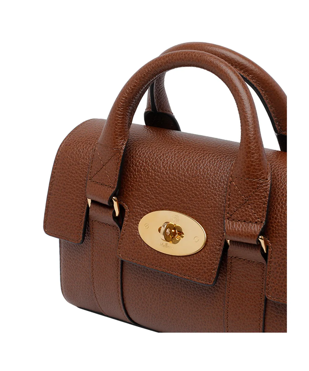 Mulberry Logo Engraved Foldover Top Tote Bag