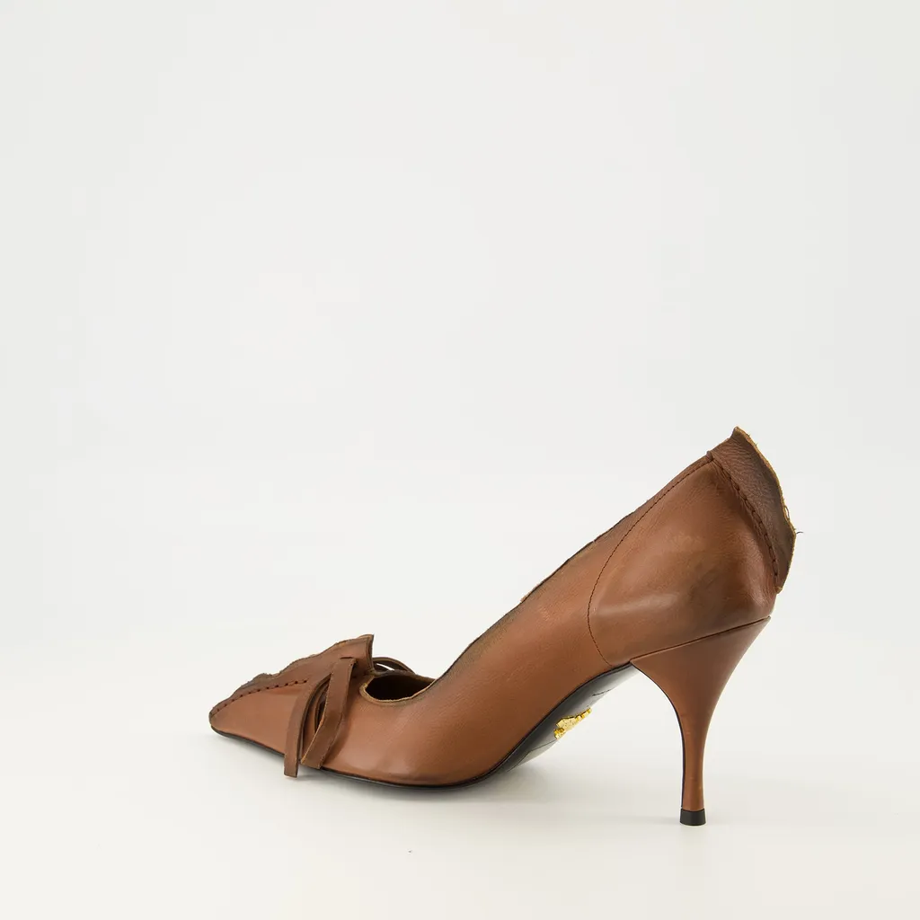 Prada Pointed-Toe Slip-On Pumps