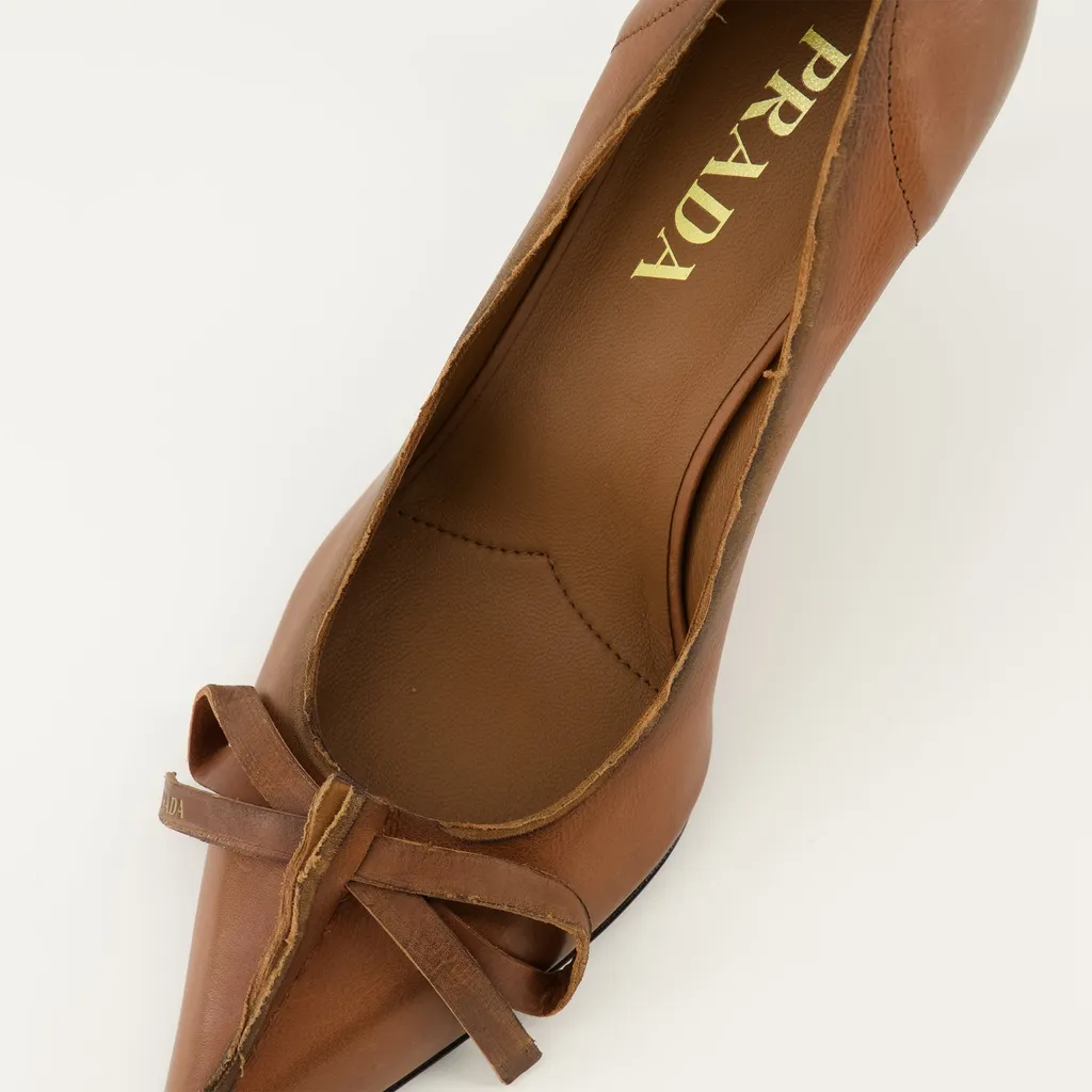 Prada Pointed-Toe Slip-On Pumps