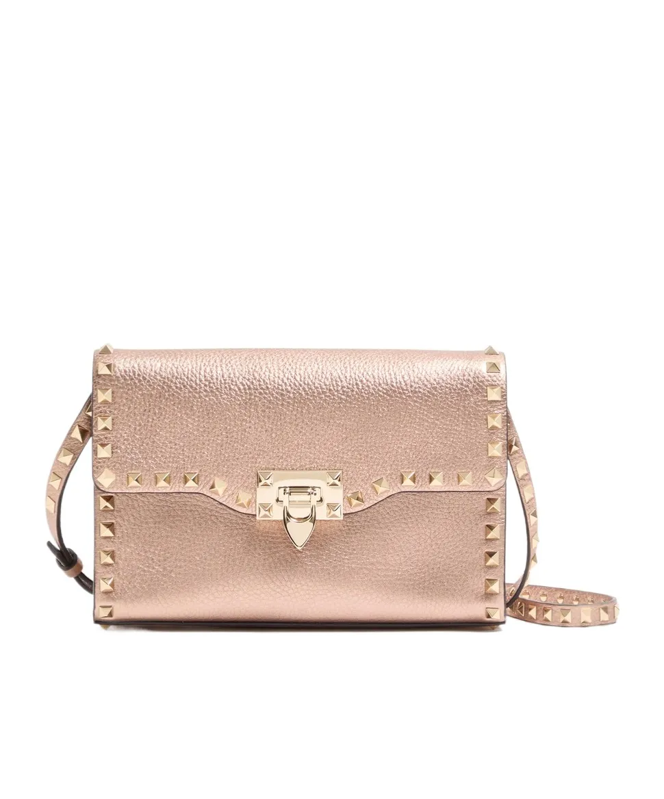 Valentino Garavani Rockstud Foldover Top Small Crossbody Bag