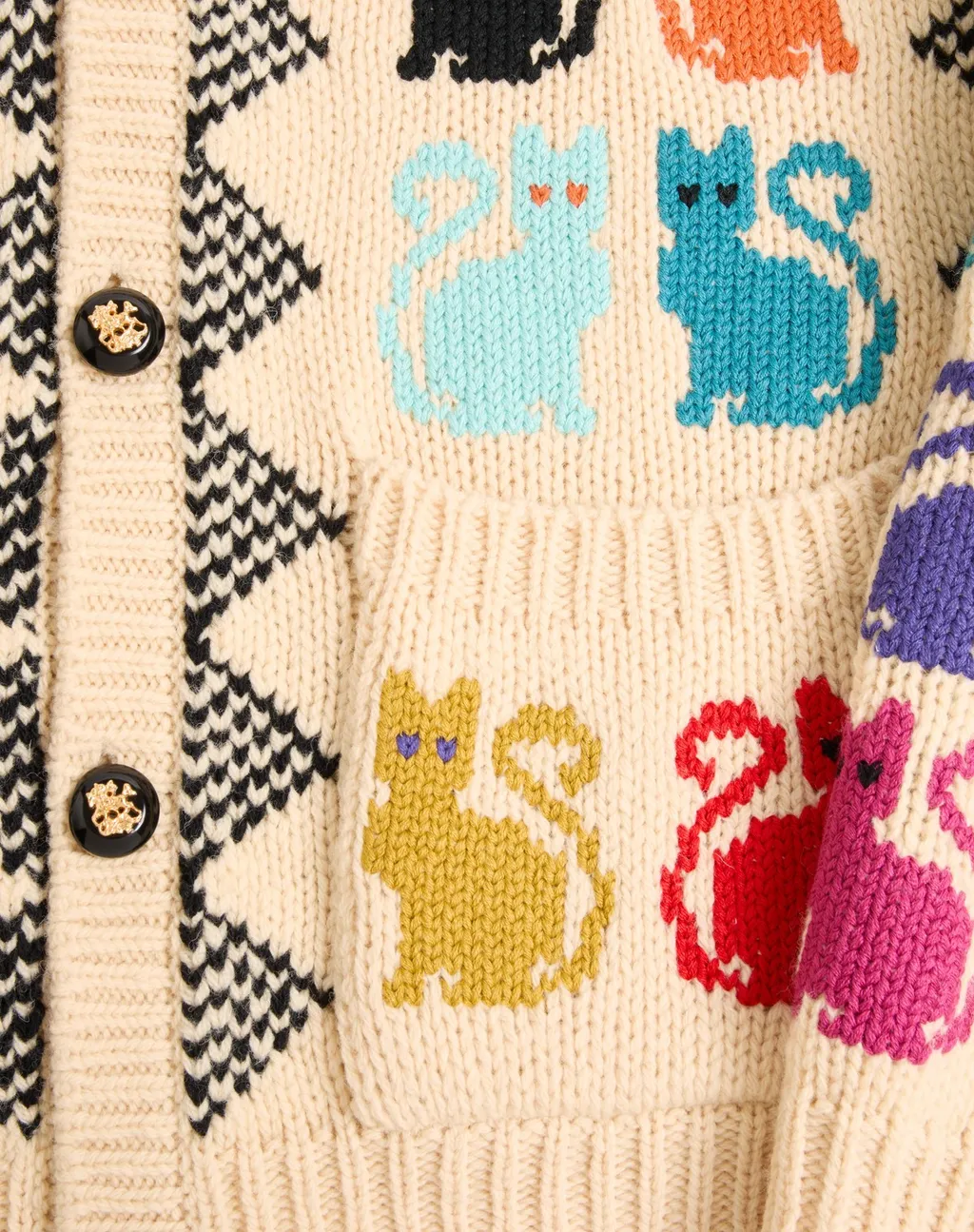 Valentino Animal Patterned Button-Up Cardigan