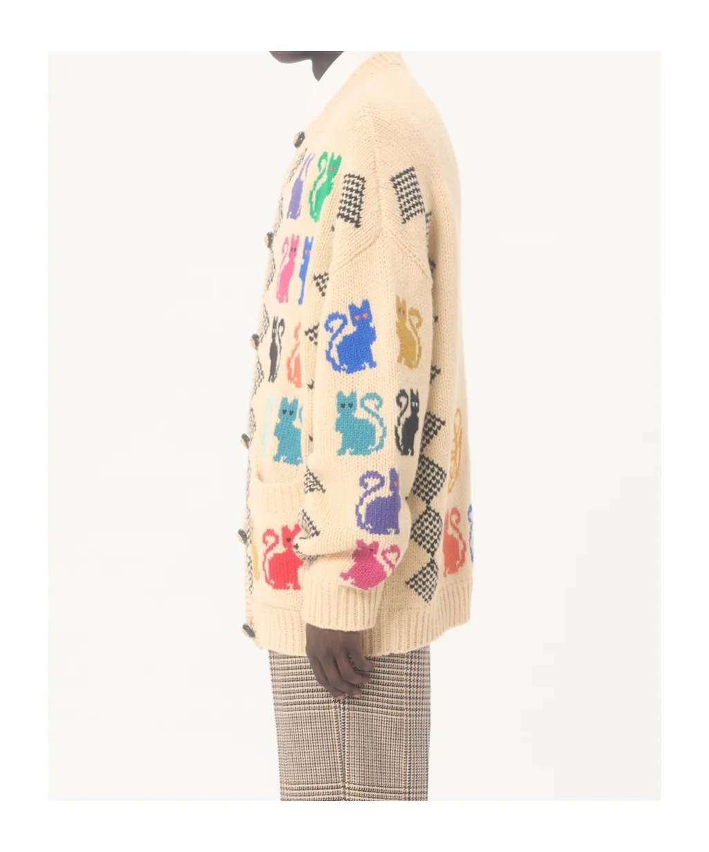 Valentino Animal Patterned Button-Up Cardigan