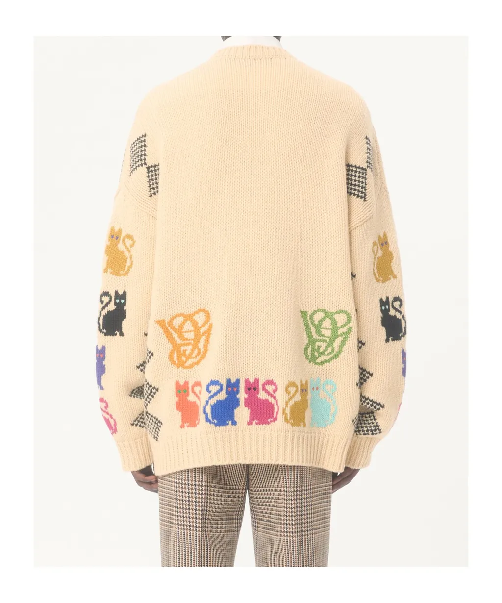 Valentino Animal Patterned Button-Up Cardigan