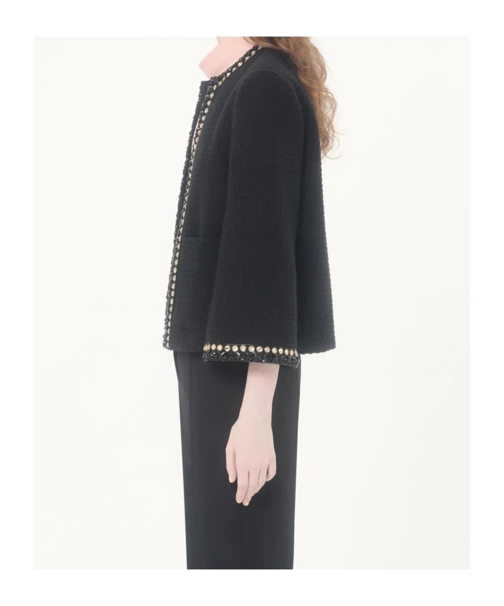 Embroidered Canestrello Tweed Jacket