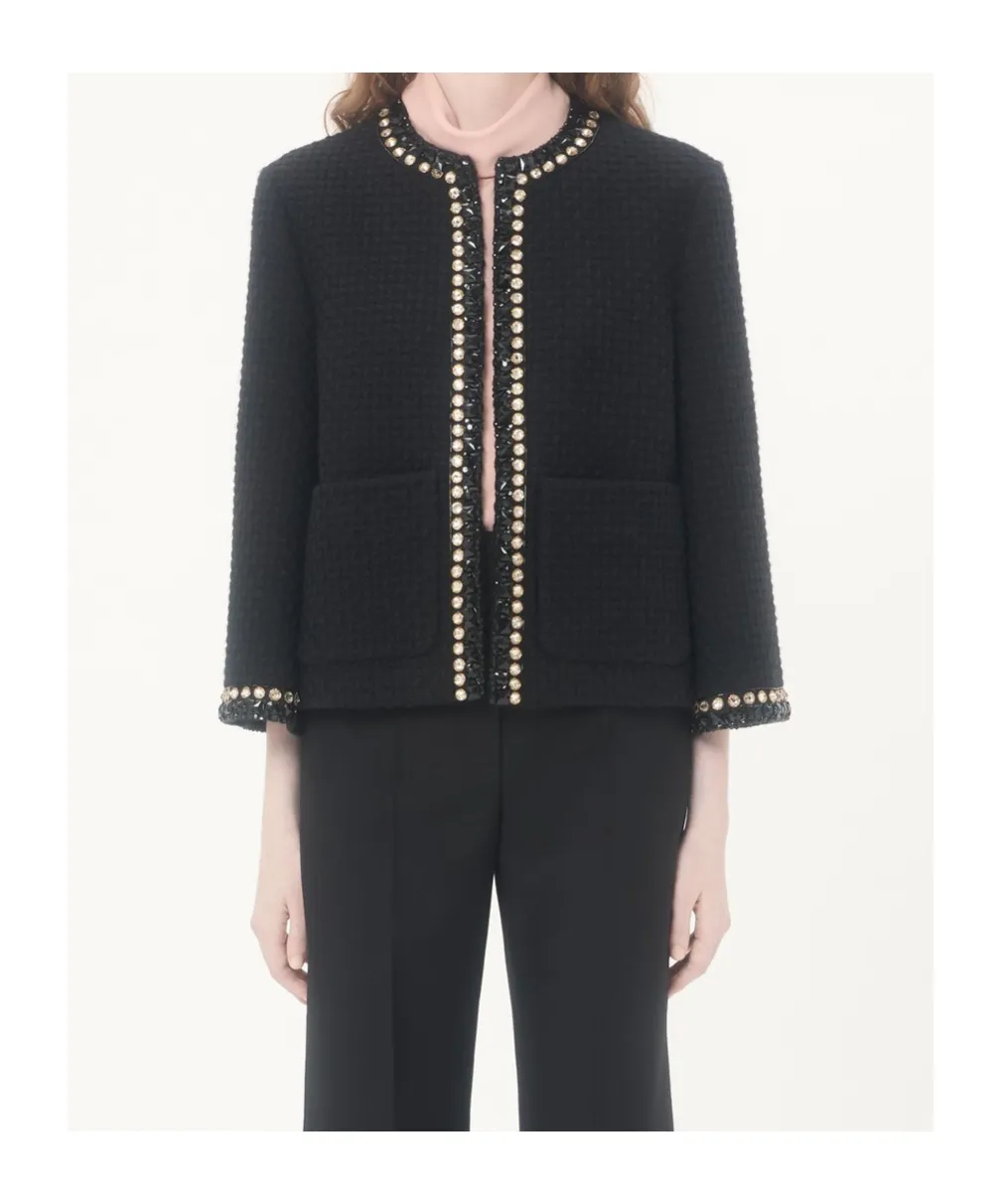 Embroidered Canestrello Tweed Jacket