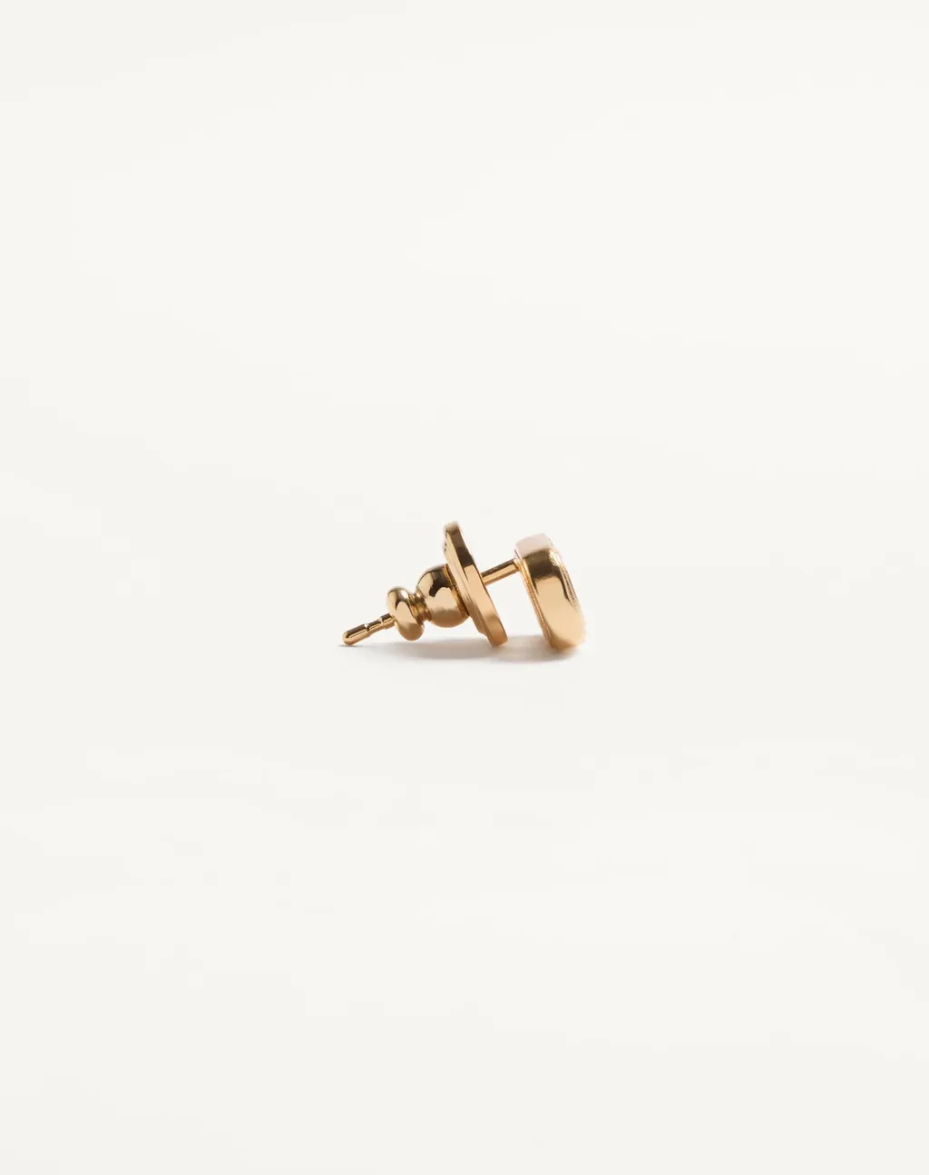 Valentino Ovalette Logo Engraved Earrings
