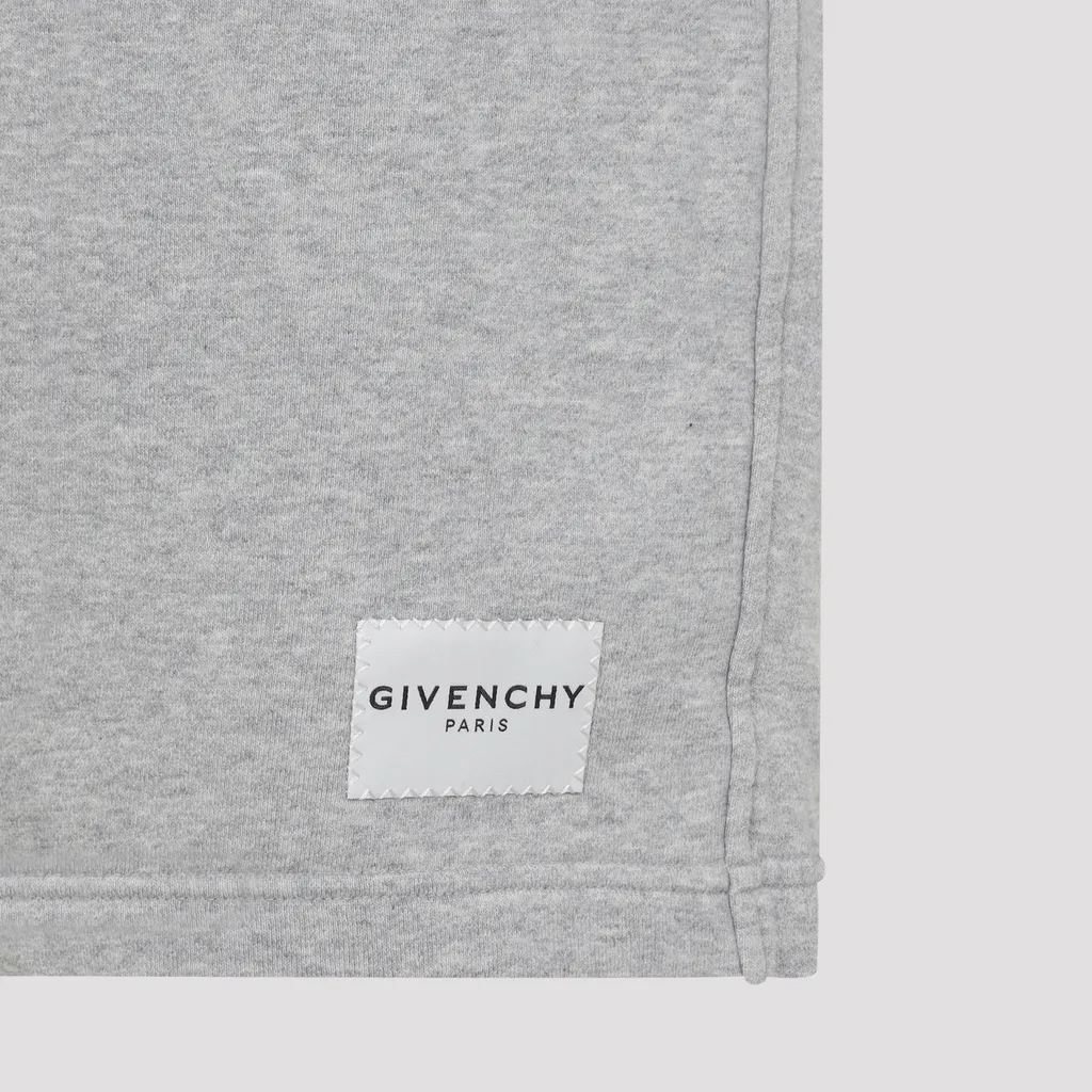 Givenchy Paris Logo Patch Elastic Waist Shorts