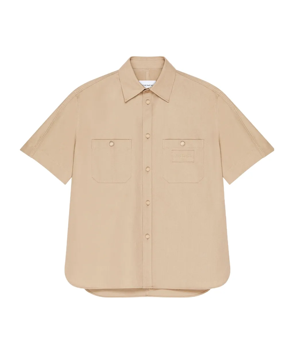 Givenchy Logo Patch Short Sleeved Shirt