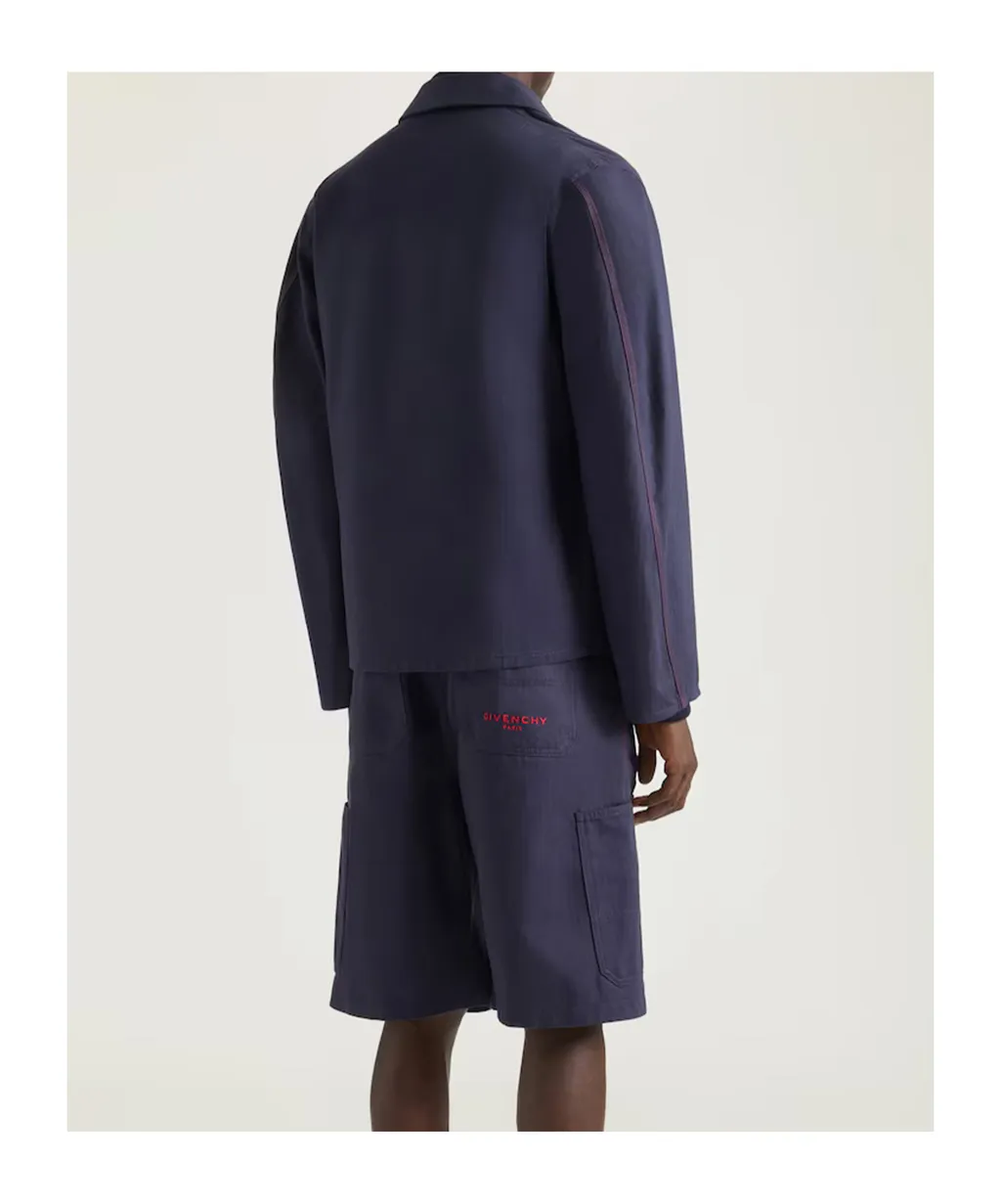 Couture Seam Jacket In Denim Embroidered Givenchy Paris