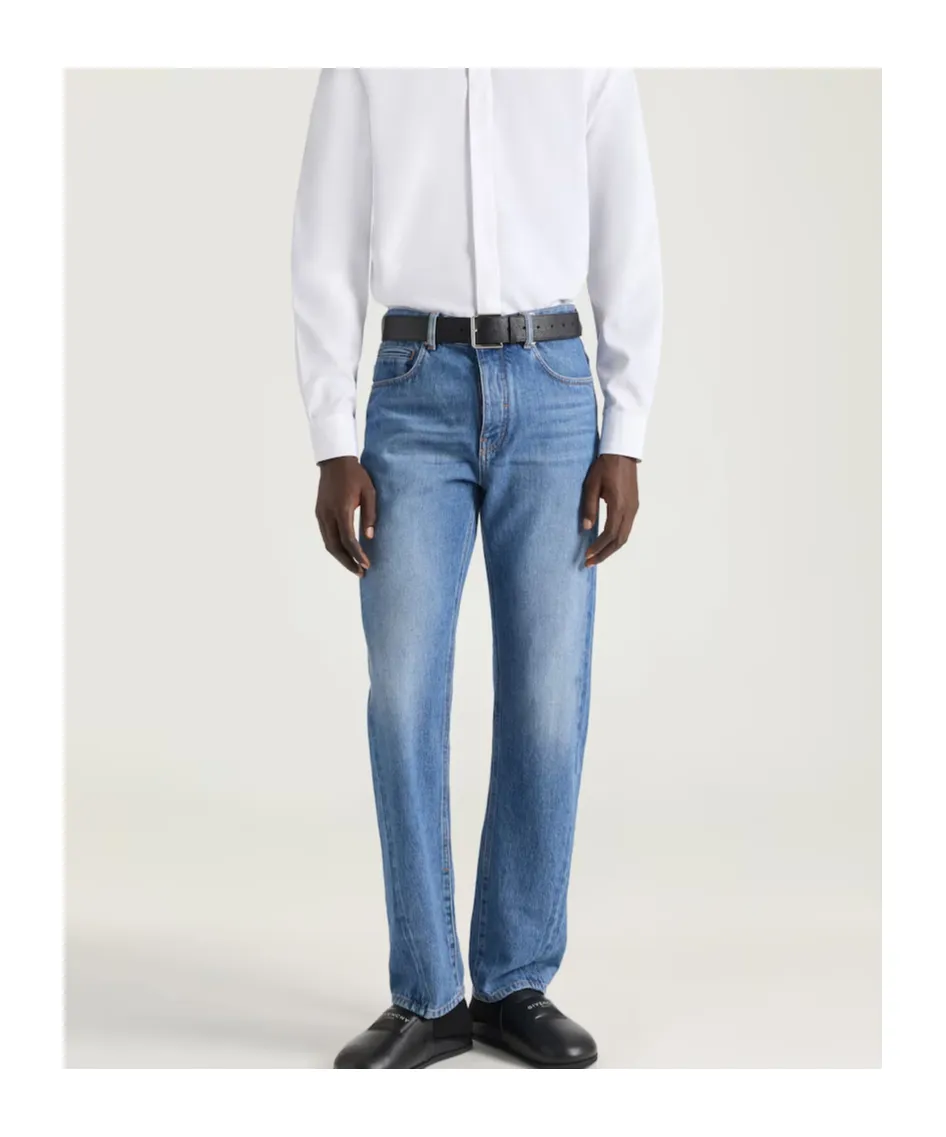 Givenchy Logo Patch Straight-Leg Jeans