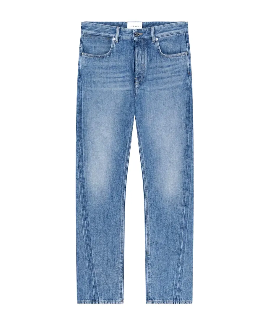 Givenchy Logo Patch Straight-Leg Jeans