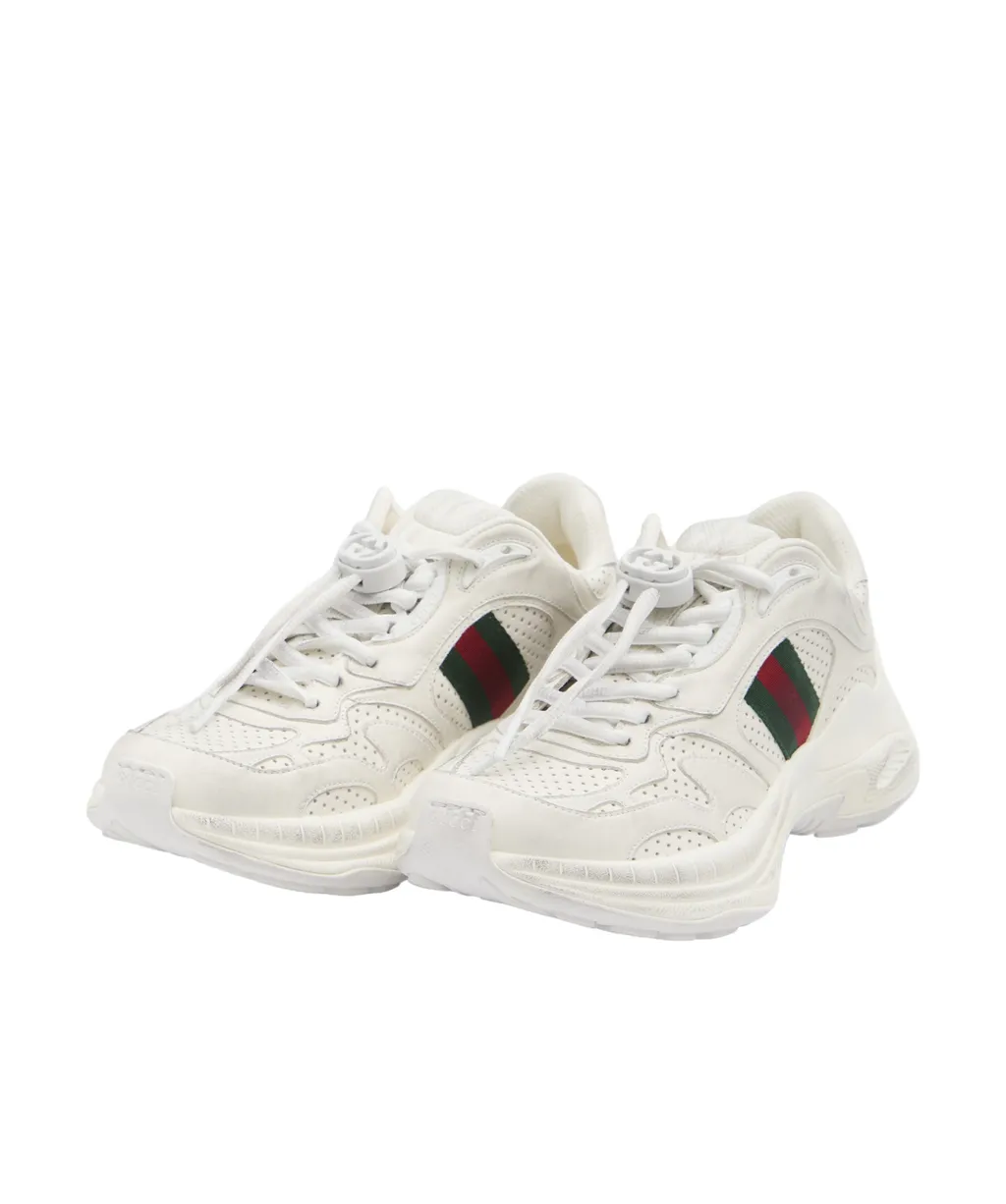 Gucci Web Detailed Lace-Up Sneakers