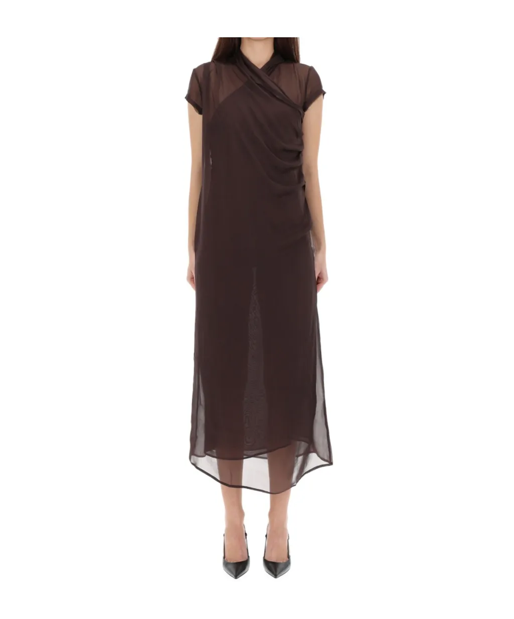 Paloma Wool Draped Silk Dress