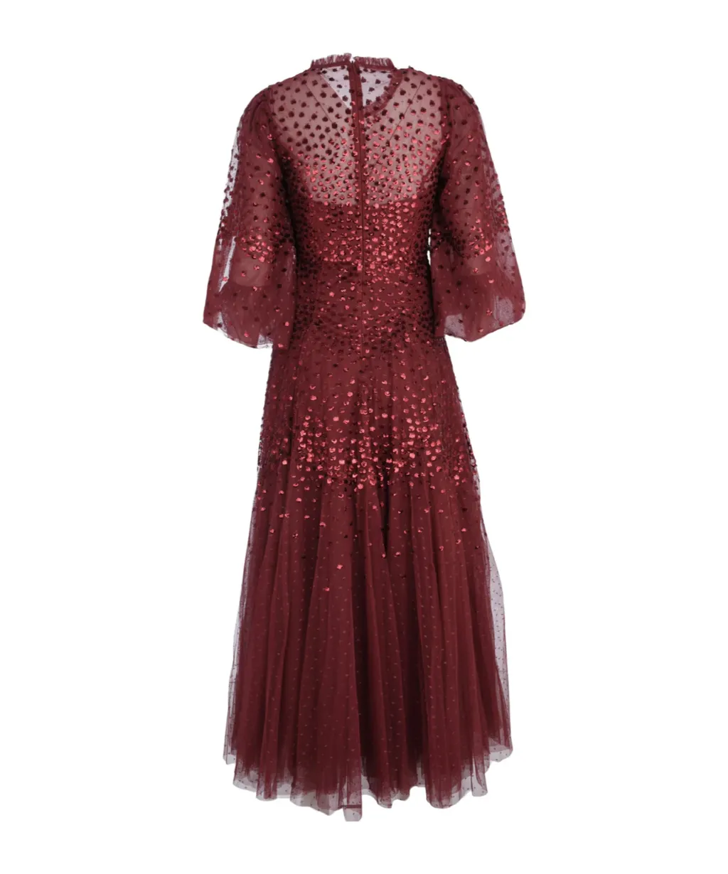 Scallop-Shaped Sequined Dress