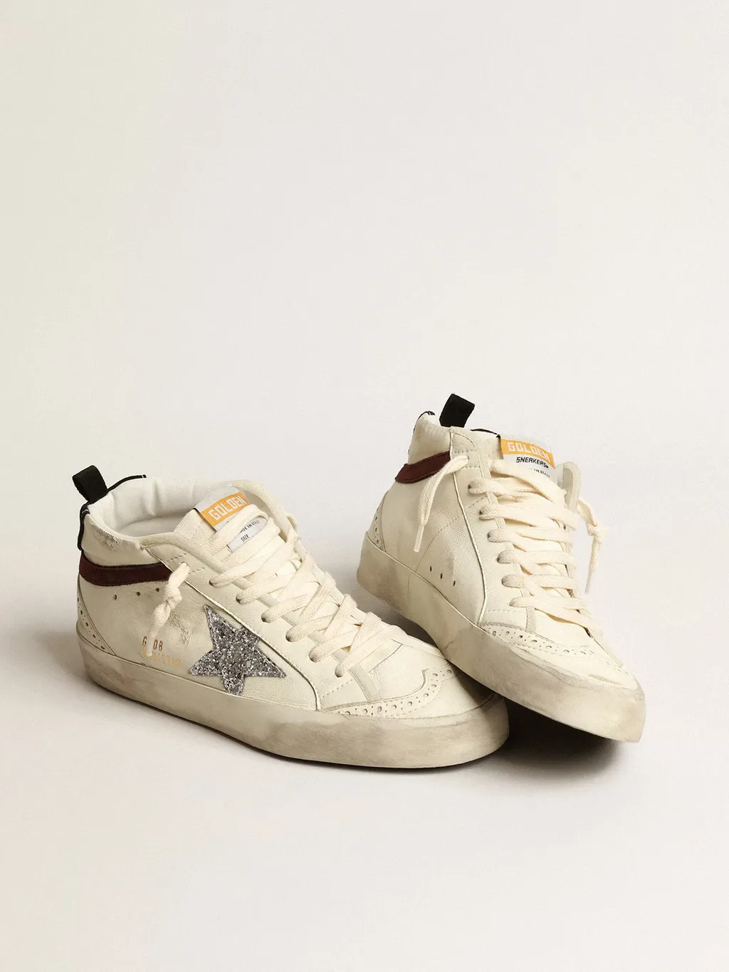 Golden Goose Deluxe Brand Mid Star Glittered Sneakers
