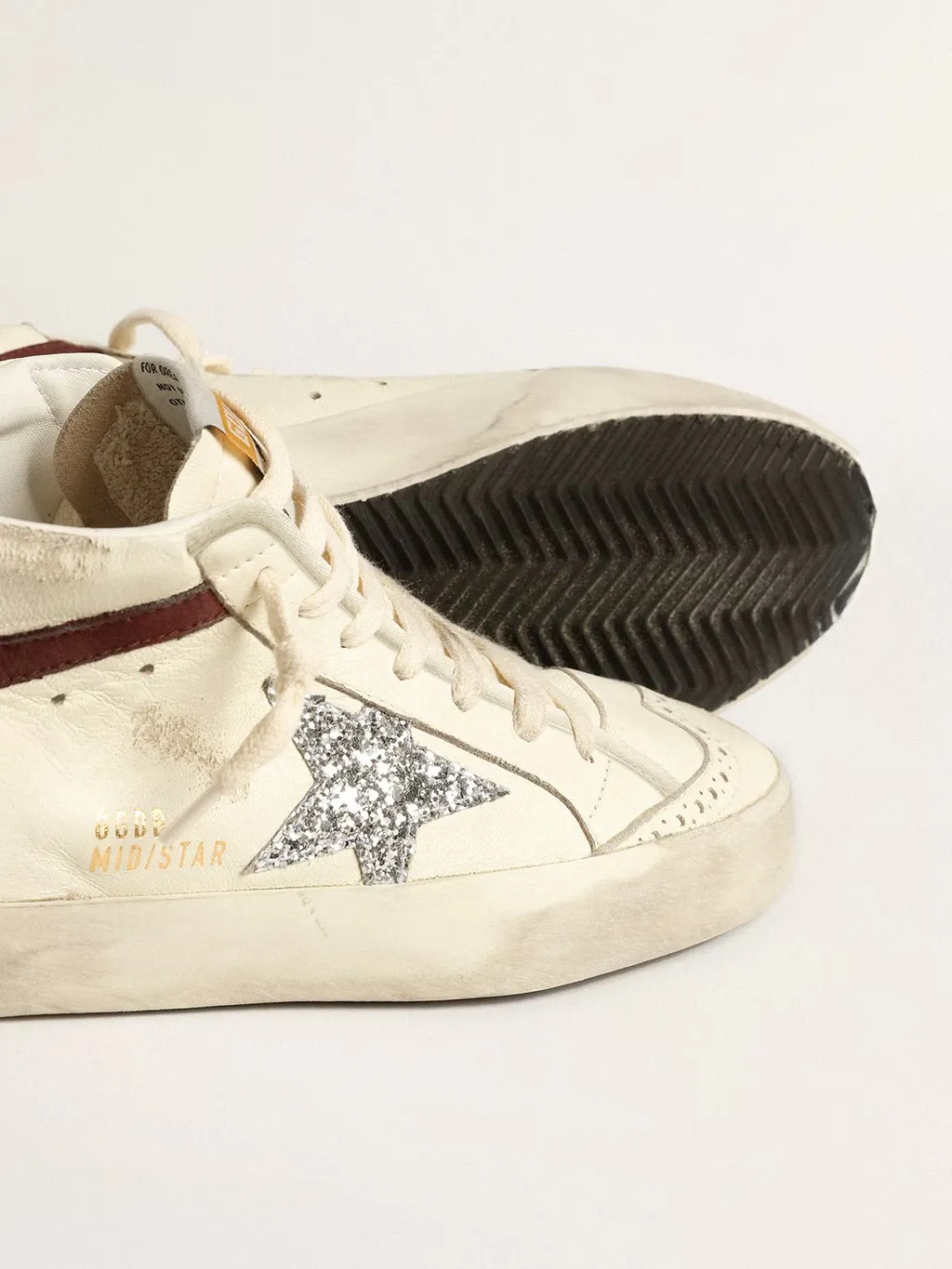 Golden Goose Deluxe Brand Mid Star Glittered Sneakers