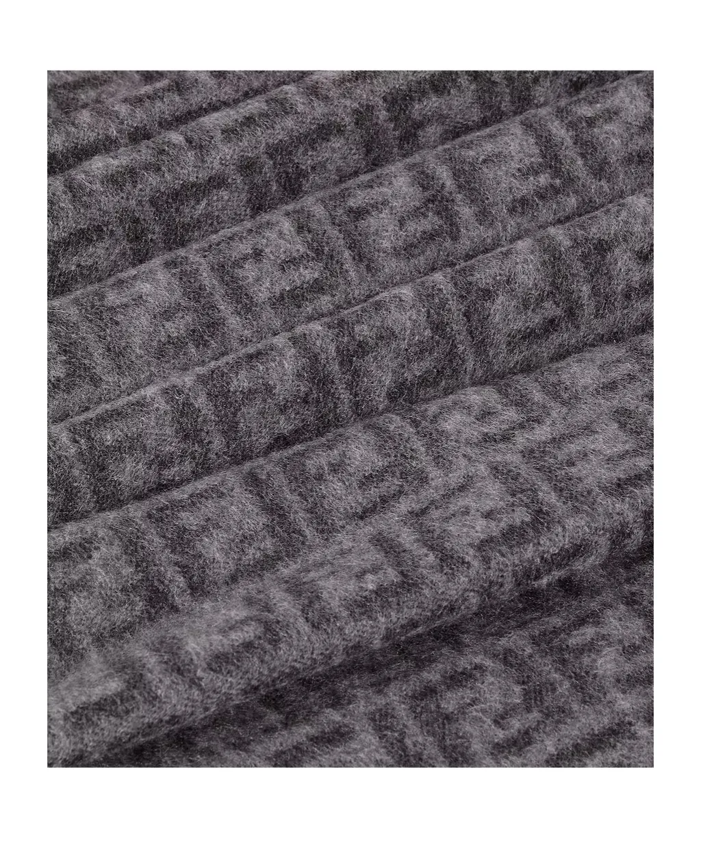 Fendi Ff Jacquard Fringed-Edge Scarf