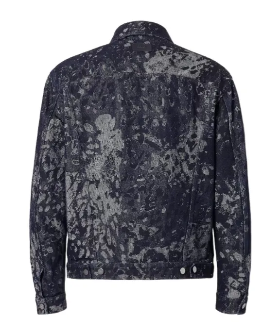 Fendi Falena Drops Jacquard Denim Oversize Jacket