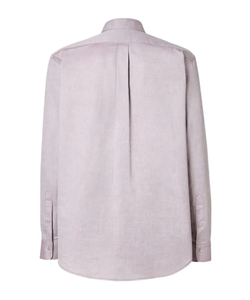 Fendi Logo Embroidered Bown-Down Oxford Shirt