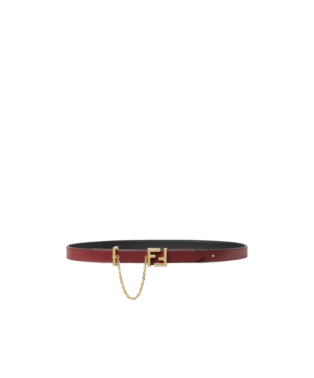 Fendi Ff Buckle Chain Detailed Belt