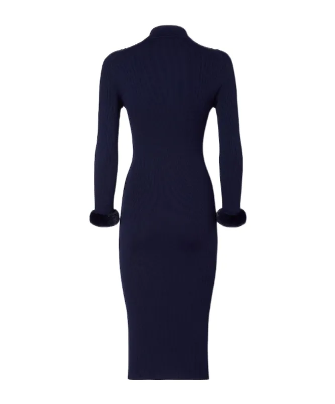 Blue Wool And Silk Dress