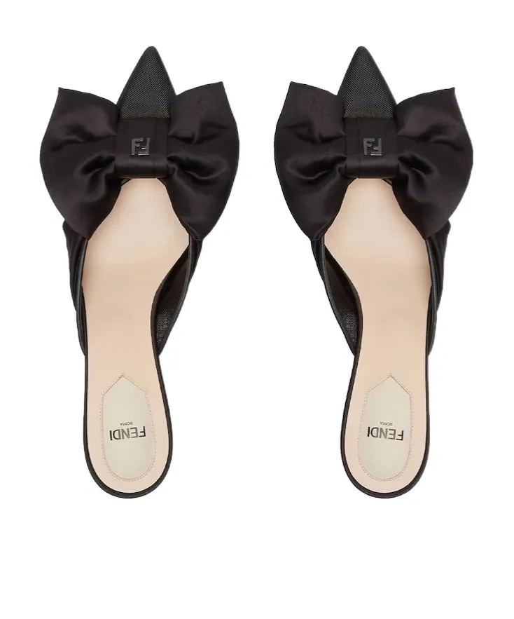 Fendi Colibrì Bow Detailed Pointed-Toe Sabots