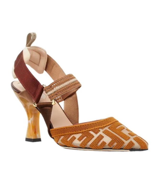 Fendi Colibrì Ff High-Heel Slingback Pumps