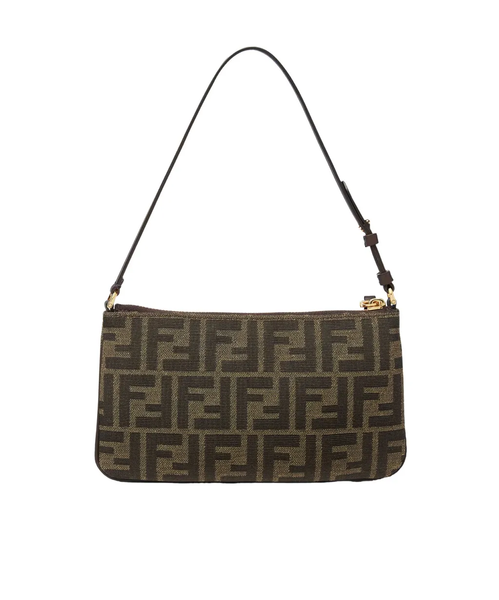 Fendi Ff Jacquard Flat Baguette Pouch