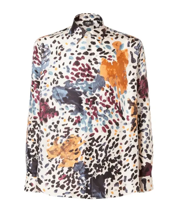 Fendi Falena Printed Long Sleeved Shirt