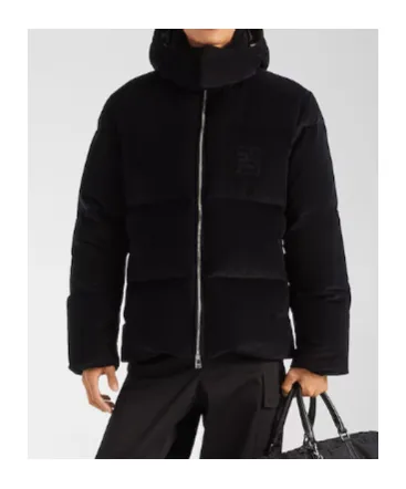 Black Corduroy Down Jacket