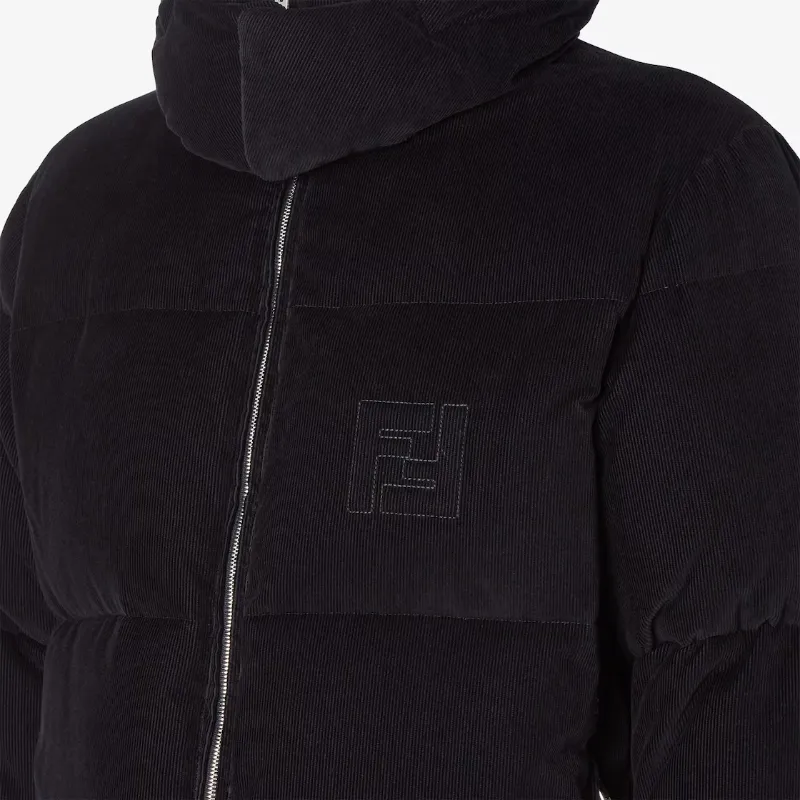 Black Corduroy Down Jacket
