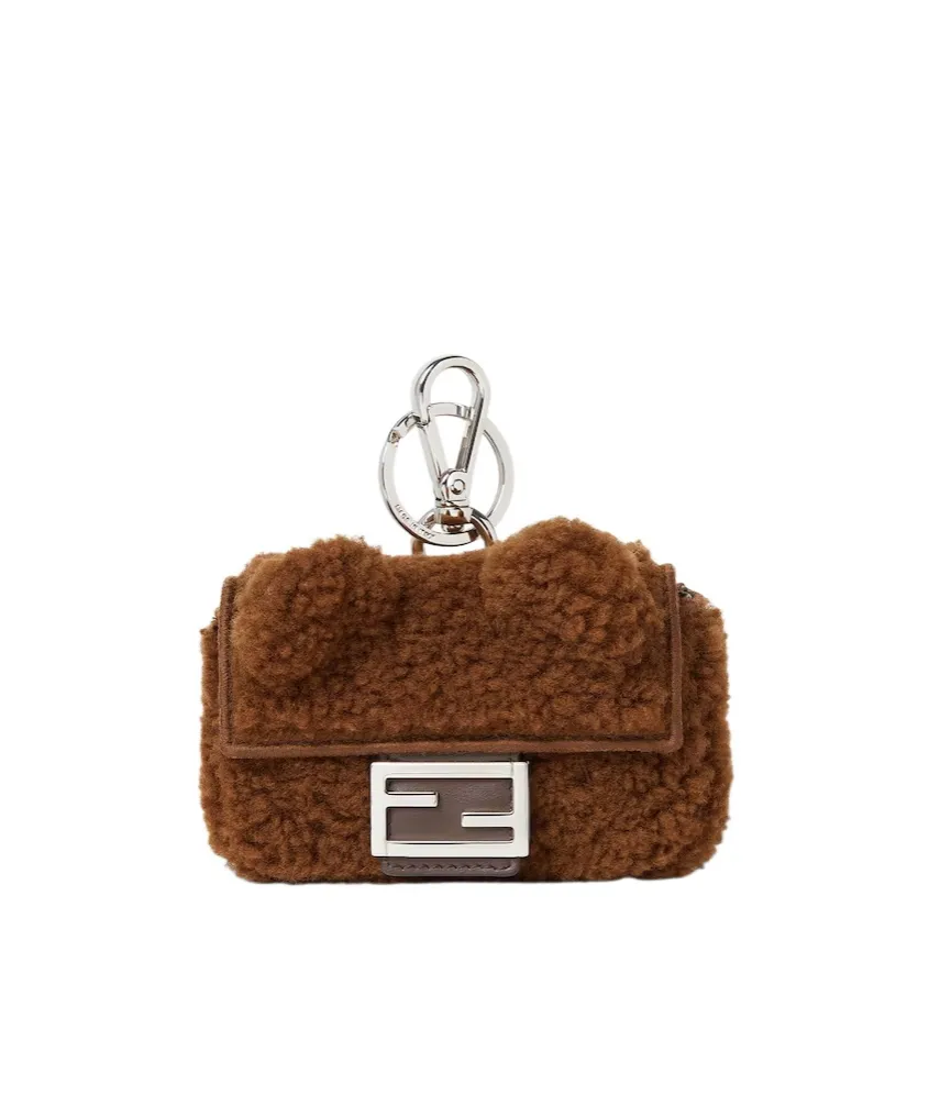 Dark Brown Shearling Charm