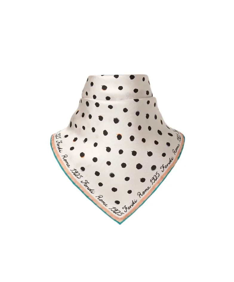 Falena Dots Printed Silk Scarf