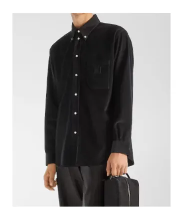 Fendi Ff Embroidered Corduroy Shirt