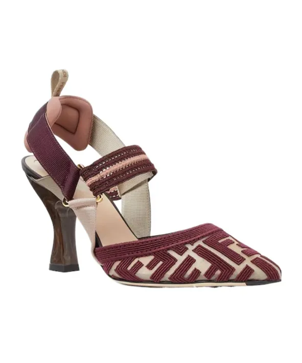 Fendi Colibr Ff High-Heel Slingback Pumps
