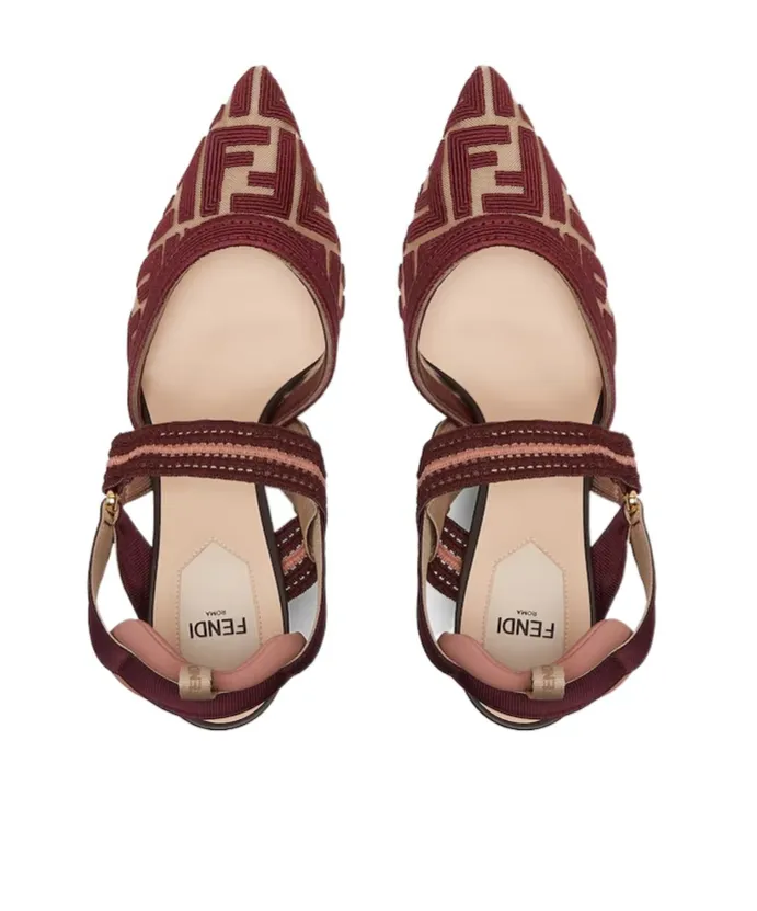 Fendi Colibr Ff High-Heel Slingback Pumps