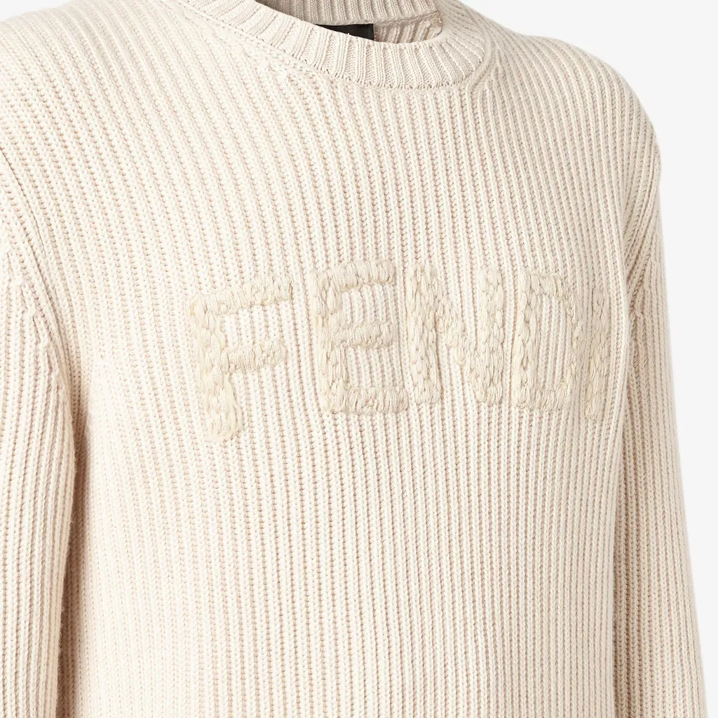 Fendi Logo Lettering Crewneck Jumper