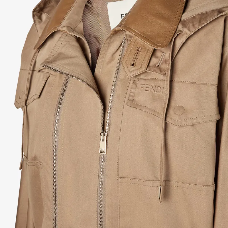 Fendi Hooded Double-Zipped Jacket