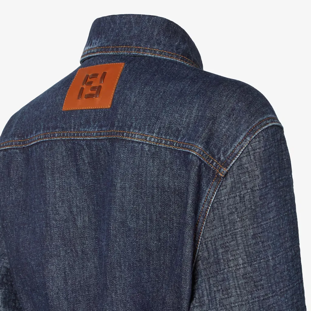 Fendi Belted Waist Denim Jacket