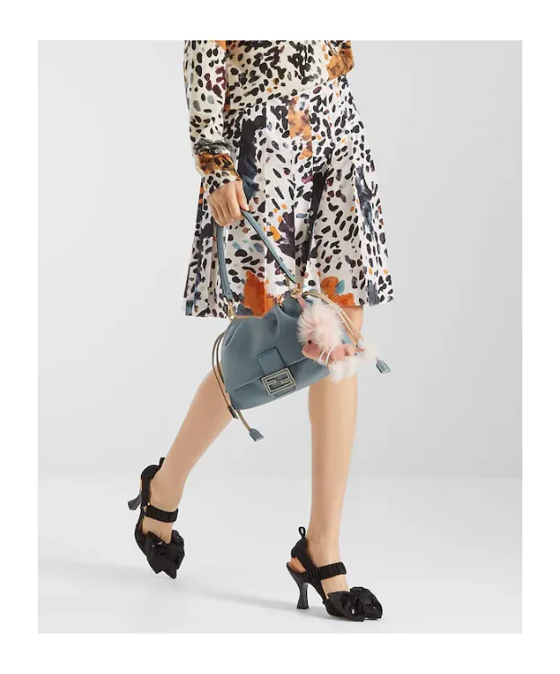 Pleated-Print Skirt