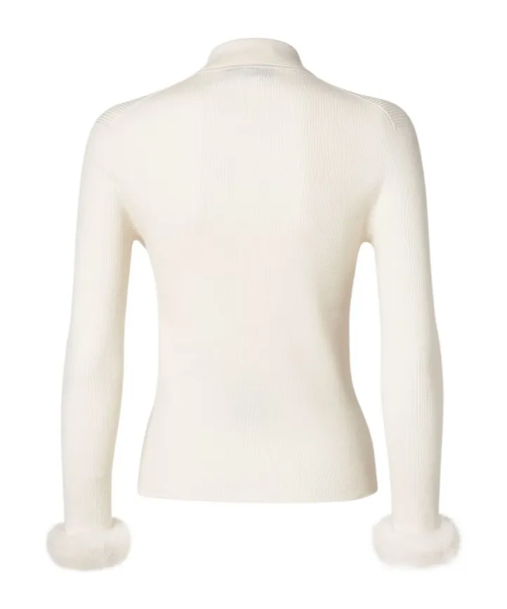 White Wool And Silk Cardigan