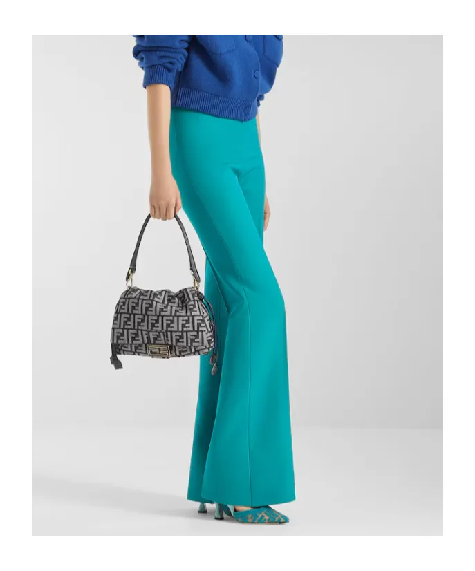 Fendi Logo Embroidered Flared Trousers