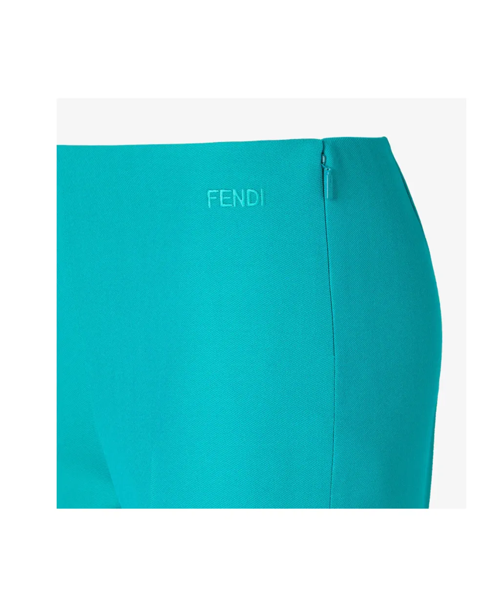 Fendi Logo Embroidered Flared Trousers