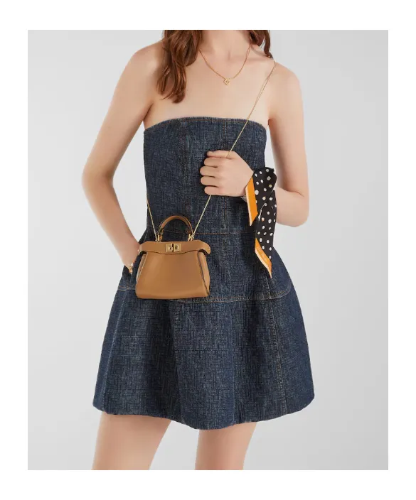 Fendi Ff Motif Denim Mini Dress