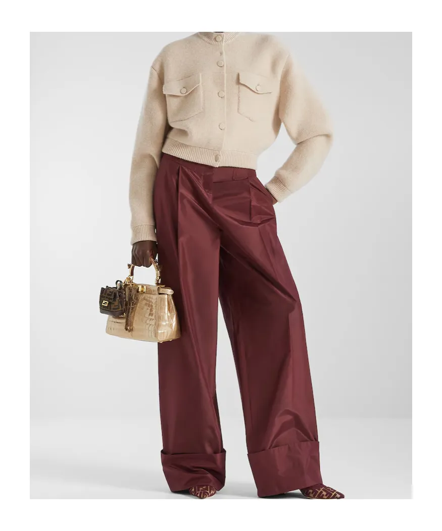 Fendi Button-Up Knitted Crewneck Cardigan
