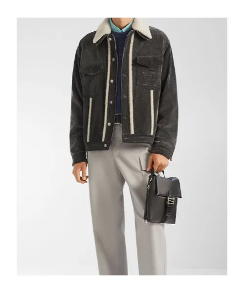 Black Corduroy Blouson