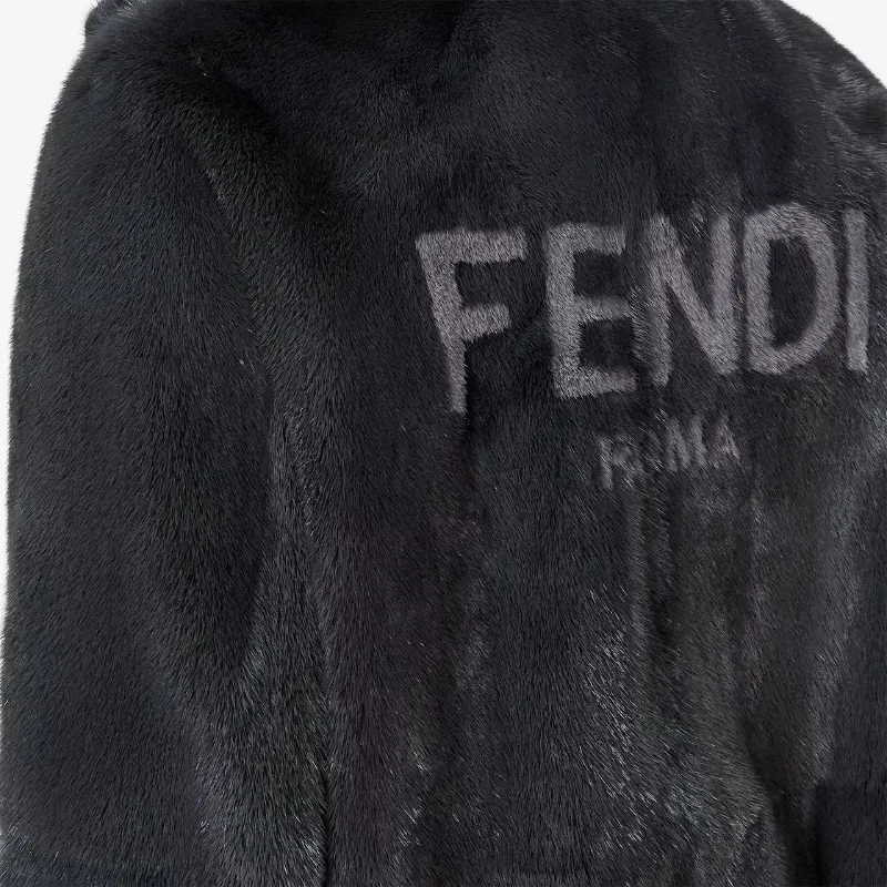 Fendi Logo Detailed Hooded Reversible Jacket